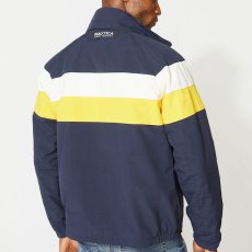 画像3: Reversible Nylon Jacket navy Yellow Blue フード ナイロン ジャケット リバーシブル Jeans ノーティカ ジーンズ  (3)