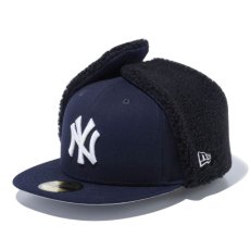 画像2: 59Fifty NewYork Yankees Dog Ear Cap Navy White ネイビー ホワイト ニューヨーク ヤンキース ドッグ イヤー キャップ 帽子 (2)