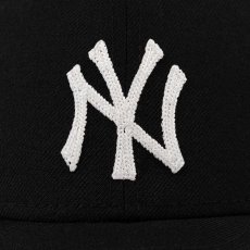 画像4: × Aime Leon dore(エイメ レオン ドレ) LP 59Fifty Cap NewYork Yankees Chain Stitch Black ニューヨーク ヤンキース Kith ネイビー ホワイト (4)