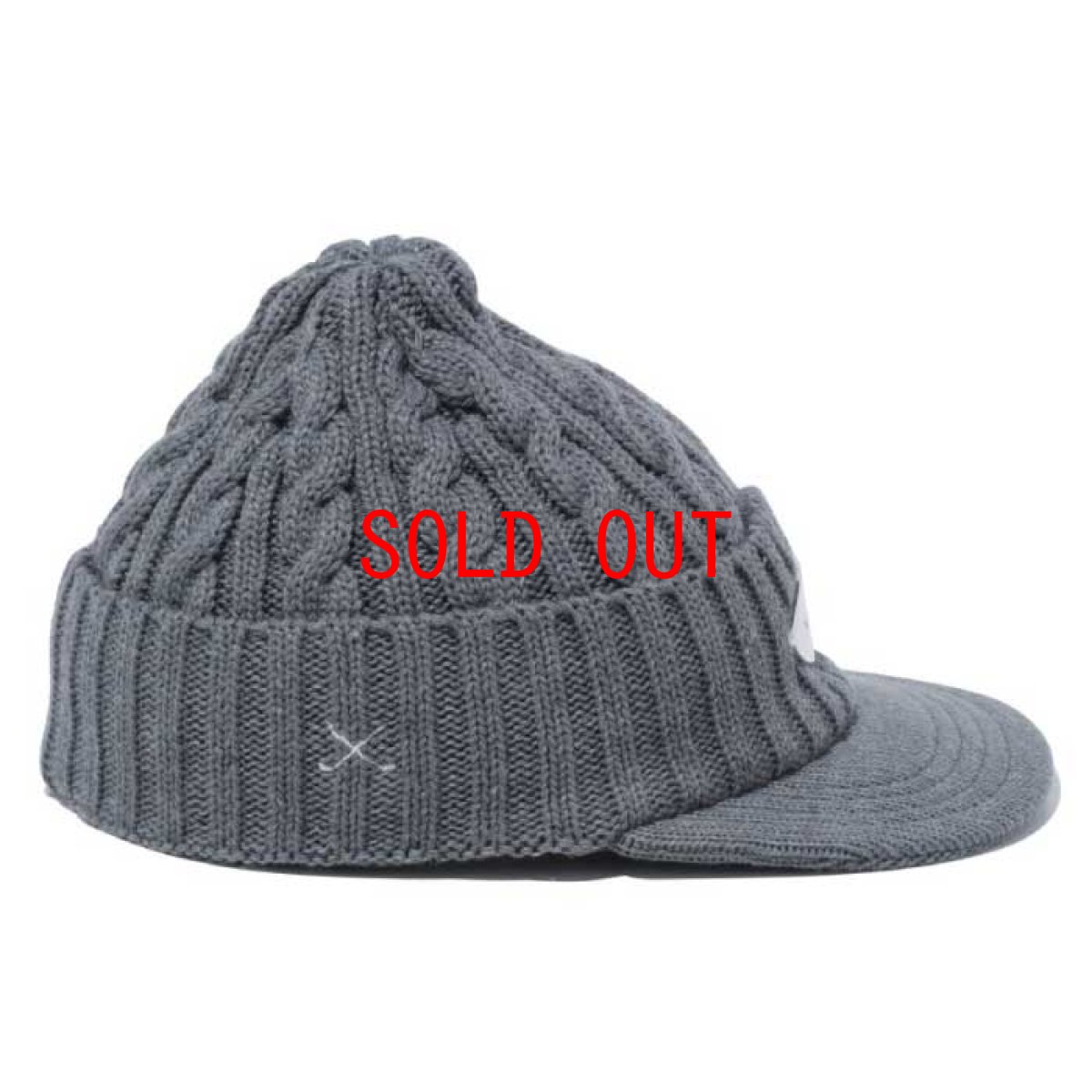 画像5: Metal Plate Visor Knit Cap バイザー ニット ユニセックス ビーニー  ニット キャップ 帽子 (5)