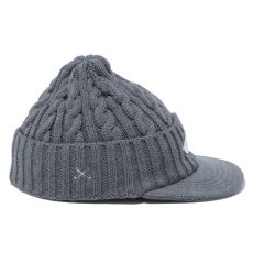 画像5: Metal Plate Visor Knit Cap バイザー ニット ユニセックス ビーニー  ニット キャップ 帽子 (5)