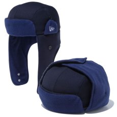 画像1: Trapper Dog Ear Cap トラッパー ドッグ イヤー フラップ キャップ Navy 帽子 (1)