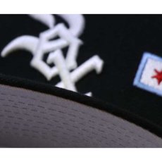 画像5: 59Fifty Chicago White Sox Cap Black White シカゴ・ホワイトソック US 全面 刺繍 デザイン キャップ 帽子 MLB 公式 Official 海外限定 (5)
