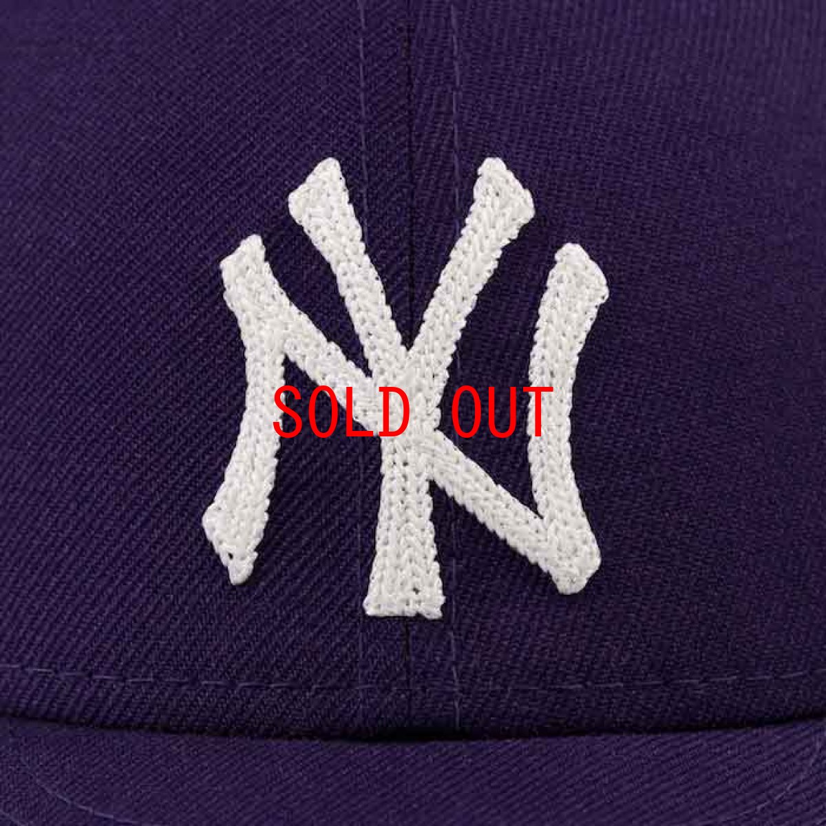 画像4: × Aime Leon dore(エイメ レオン ドレ) LP 59Fifty Cap NewYork Yankees Chain Stitch Purple ニューヨーク ヤンキース Kith パープル ホワイト (4)