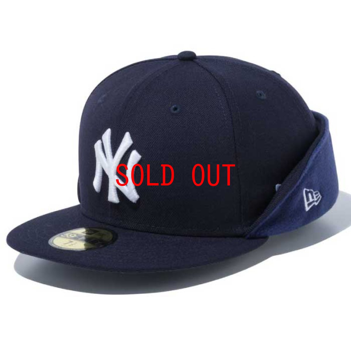 画像1: 59Fifty NewYork Yankees Ear Flap Cap ヤンキース イアー フラップ キャップ 帽子 (1)