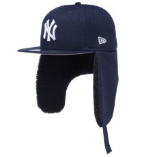 画像1: 59Fifty NewYork Yankees Dog Ear Cap Navy White ネイビー ホワイト ニューヨーク ヤンキース ドッグ イヤー キャップ 帽子 (1)