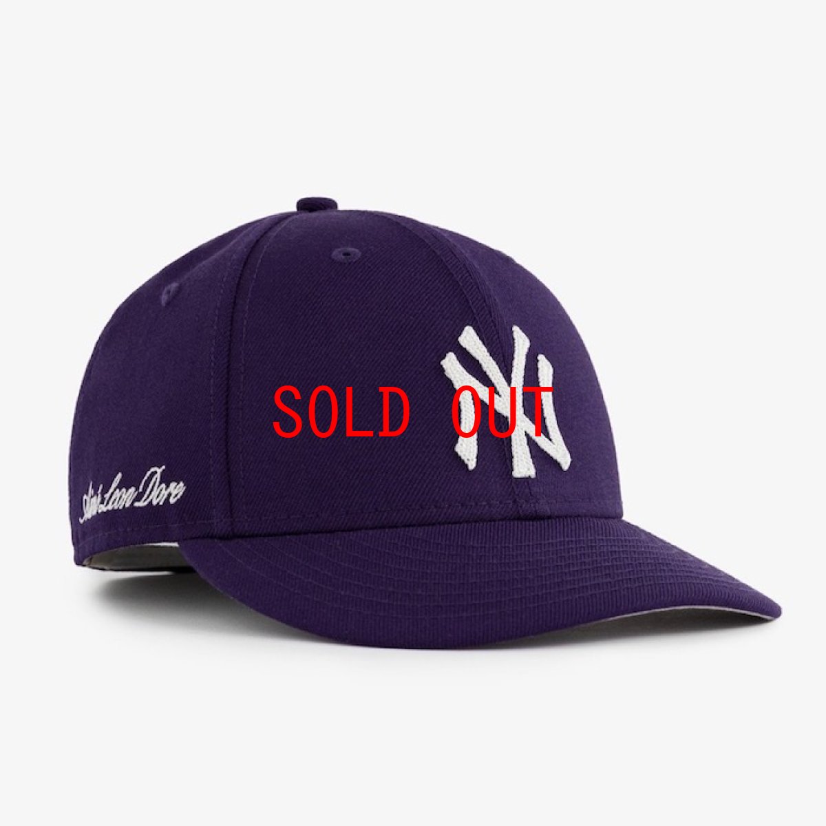 画像1: × Aime Leon dore(エイメ レオン ドレ) LP 59Fifty Cap NewYork Yankees Chain Stitch Purple ニューヨーク ヤンキース Kith パープル ホワイト (1)