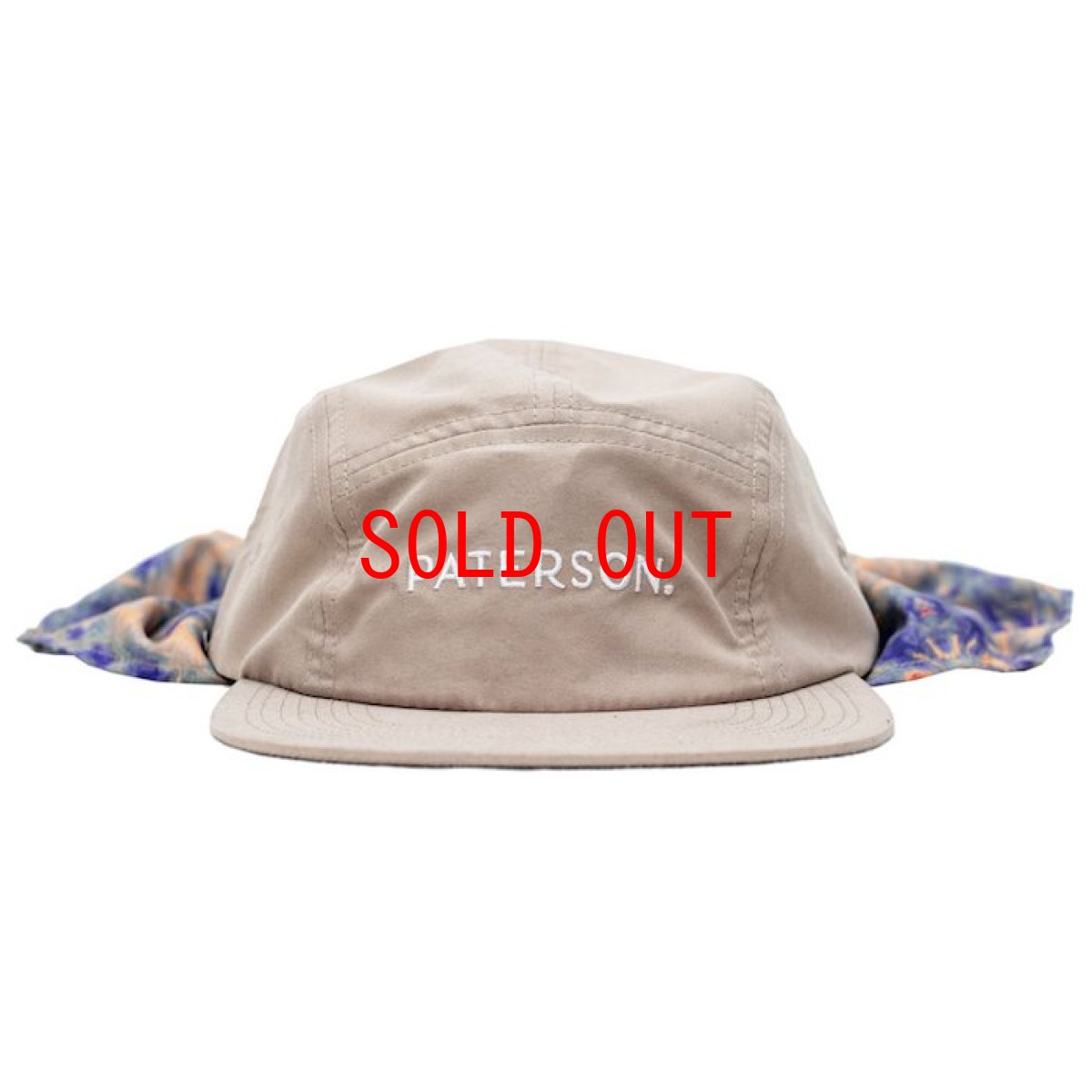 画像1: Lakeside Camp Cap Beige Multi Color w/ Removeable Drape キャンプキャップ キャップ 帽子 レザー 着脱可 (1)