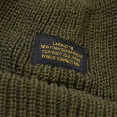 画像4: Military Label Beanie ニット キャップ ビーニー  帽子 by Lafayette ラファイエット  (4)