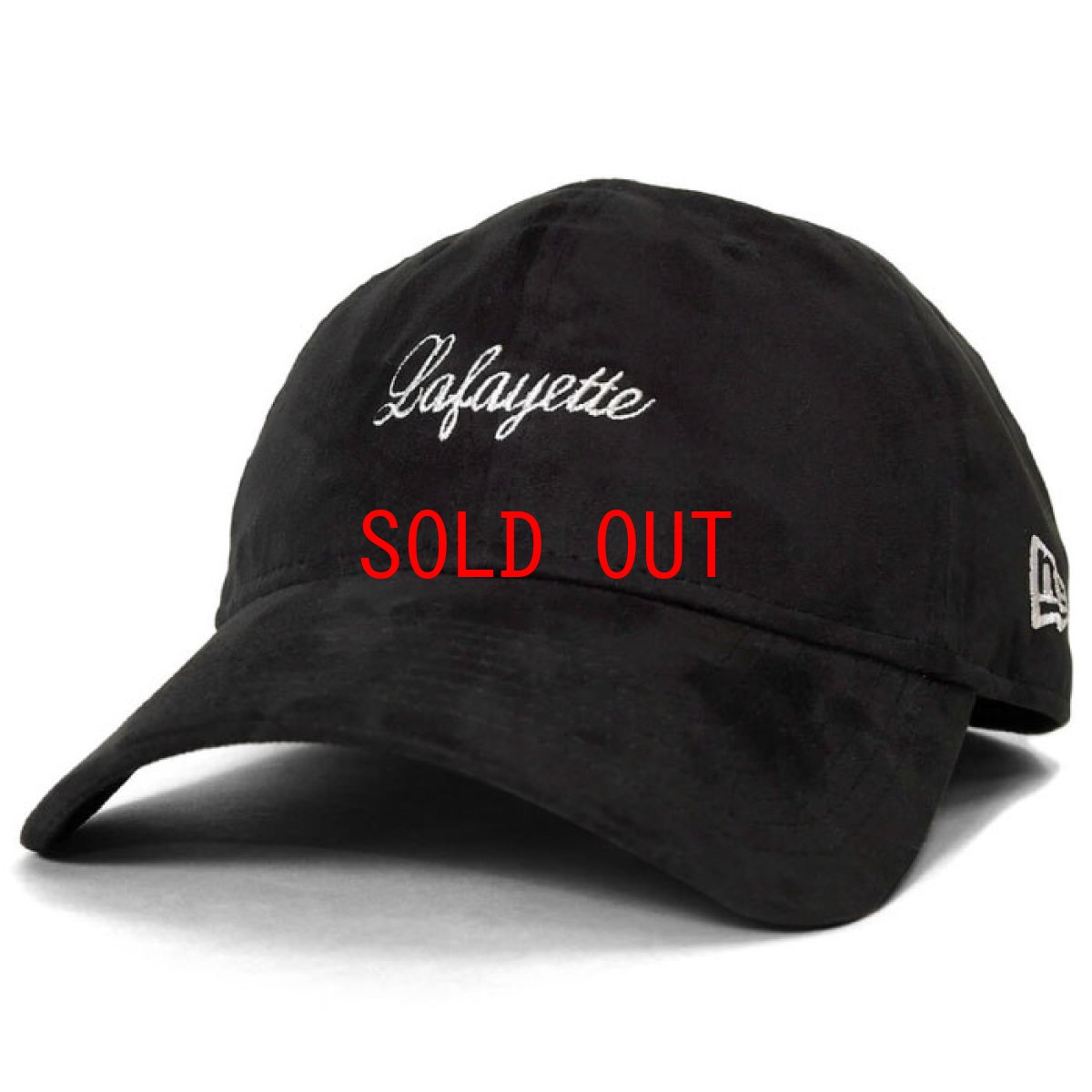 画像1: × New Era Script Logo Synthetic Suede 9thirty Cap スエード キャップ 帽子 ニューエラ by Lafayette ラファイエット  (1)