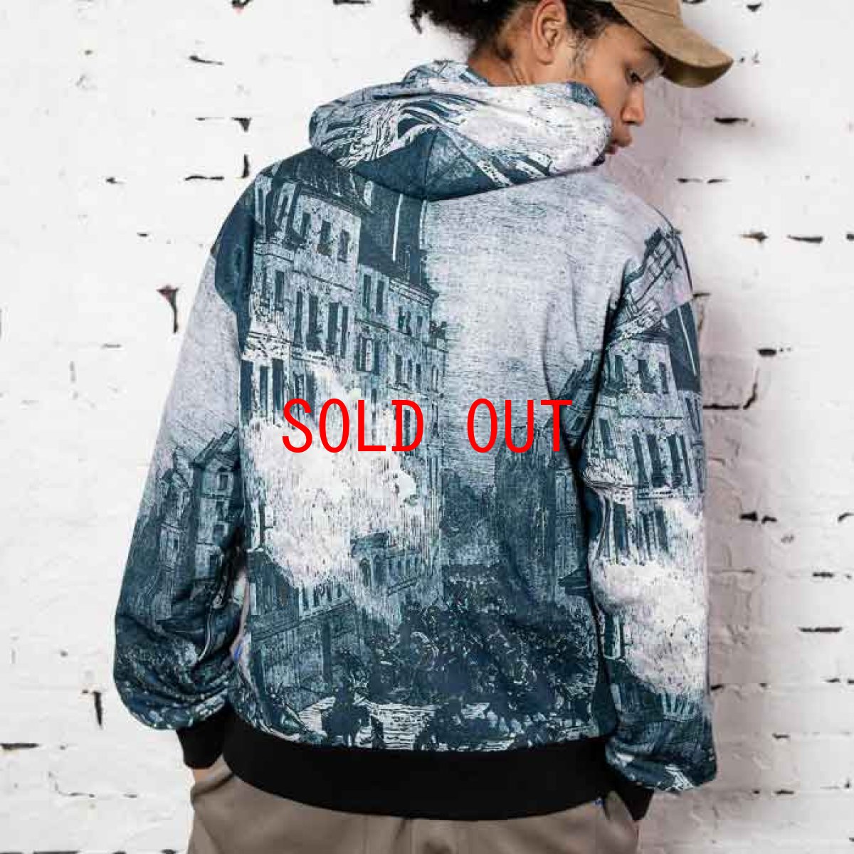 画像8: French War Allover Logo Hooded Sweatshirt プルオーバー パーカー Navy ネイビー by Lafayette ラファイエット  (8)