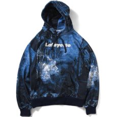 画像3: French War Allover Logo Hooded Sweatshirt プルオーバー パーカー Navy ネイビー by Lafayette ラファイエット  (3)