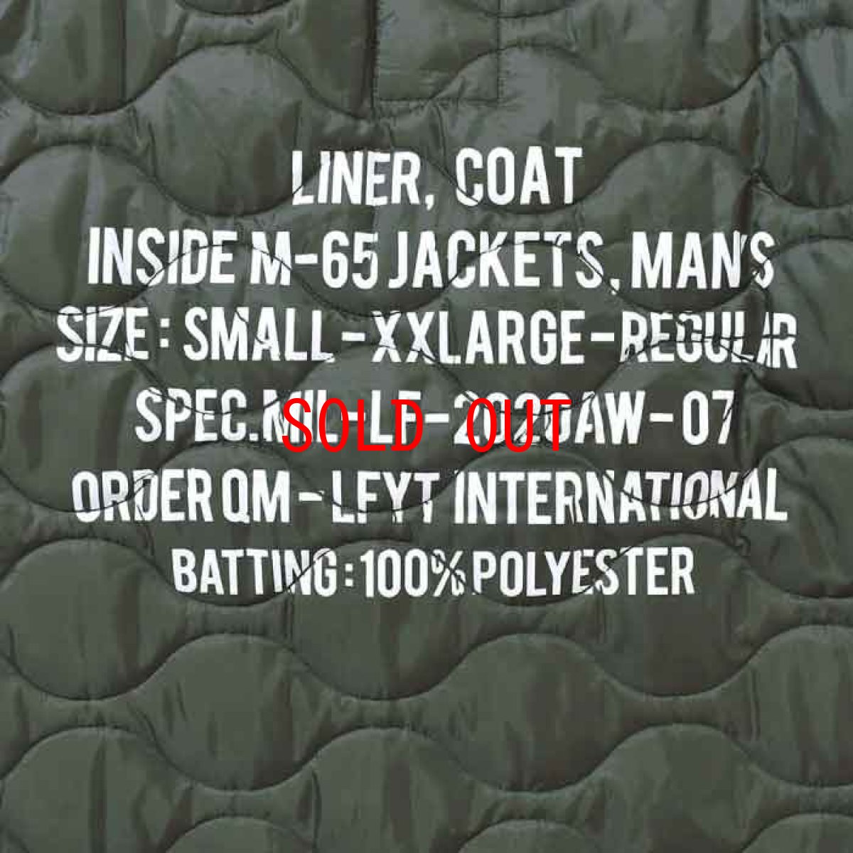 画像7: Custom Military Liner Jacket ミリタリーライナー ジャケット by Lafayette ラファイエット  (7)