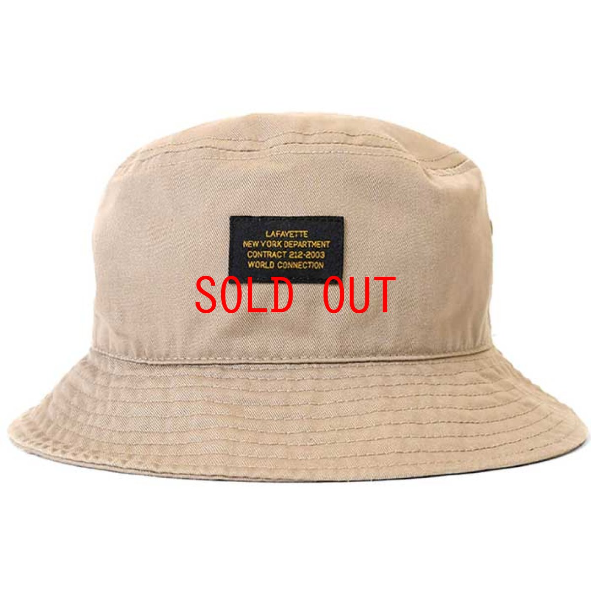画像1: Military Label Bucket Hat ミリタリー バケット ハット キャップ 帽子 by Lafayette ラファイエット  (1)