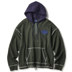 画像2: Stitched Classic Sweat Hoodie Half Zip スウェット スエット フーディー (2)