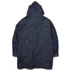 画像3: Hooded Daily Coat デニム フード コート Coach Jacket Long ロング コーチ ジャケット (3)