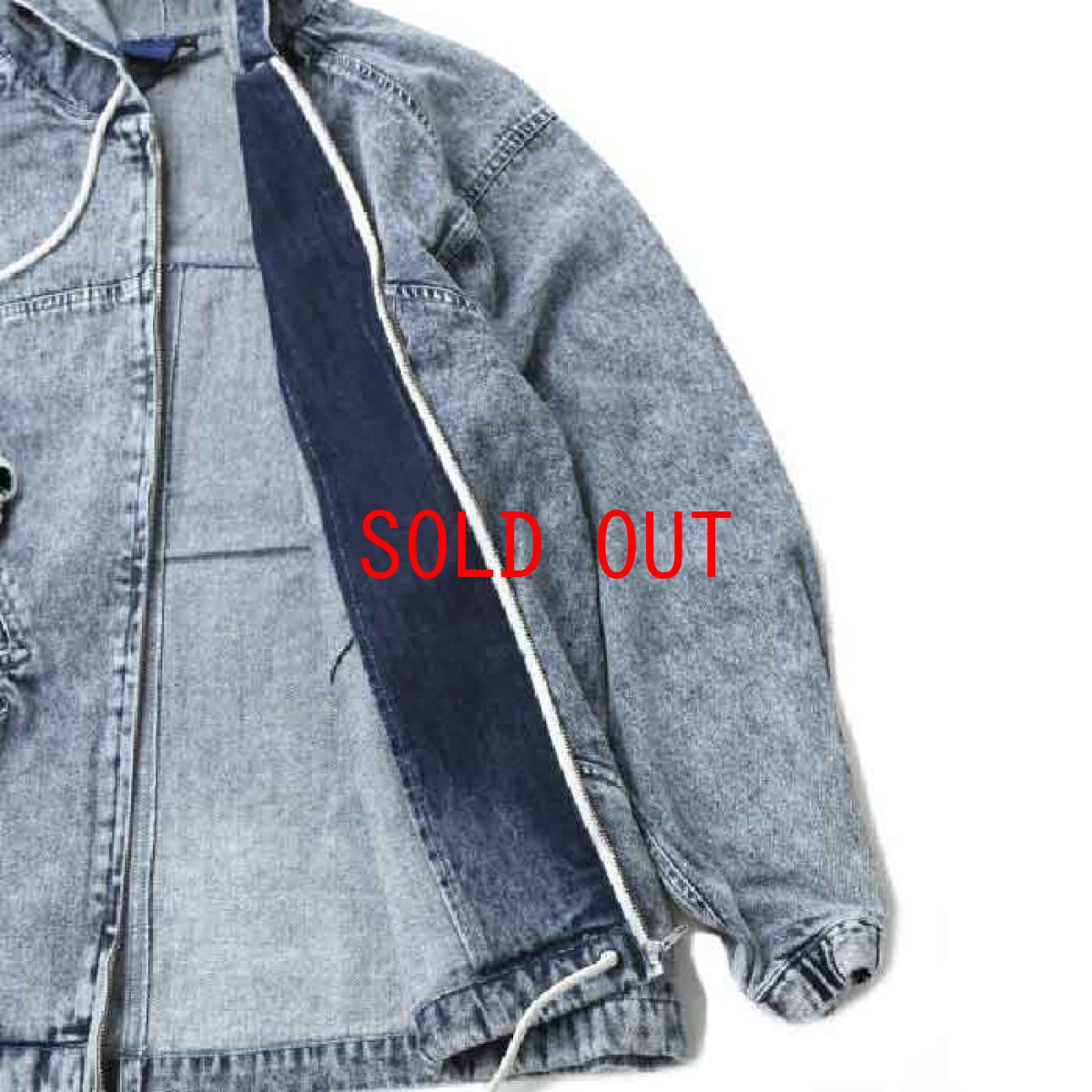 画像6: Acid Washed Hood Jacket アシッド ウォッシュ デニム フード ジャケット (6)