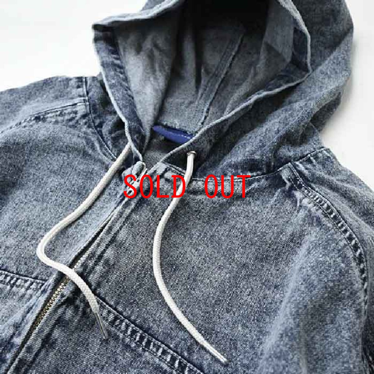 画像4: Acid Washed Hood Jacket アシッド ウォッシュ デニム フード ジャケット (4)