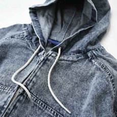 画像4: Acid Washed Hood Jacket アシッド ウォッシュ デニム フード ジャケット (4)