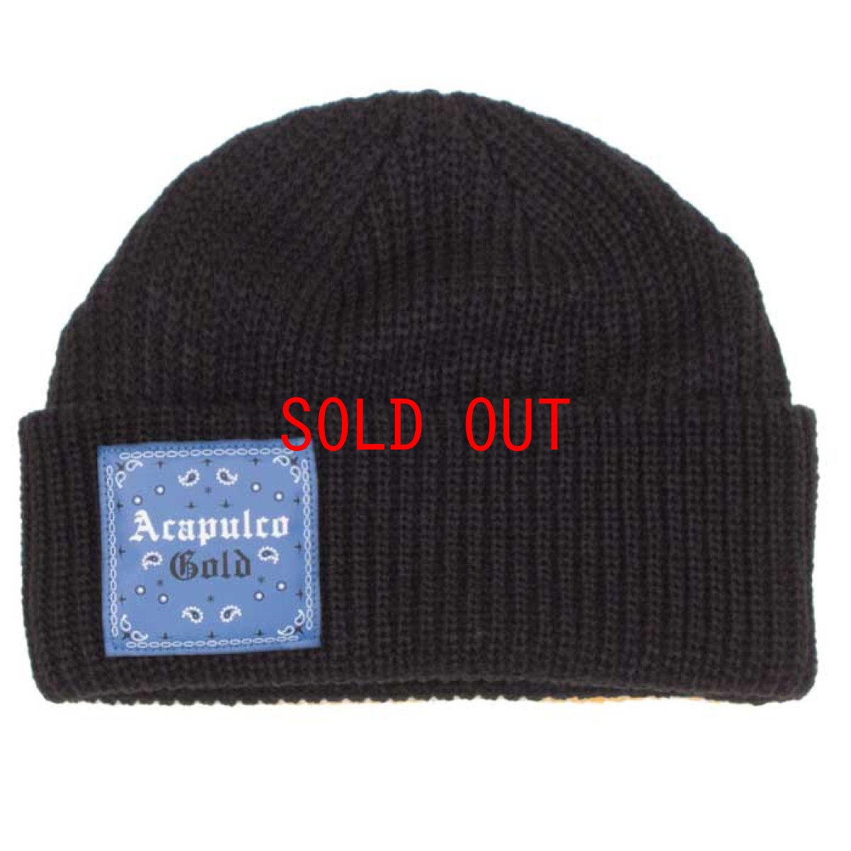 画像1: USAG Cable Knit Cuff Beanie Cap ショート ビーニー  ニット キャップ 帽子 (1)