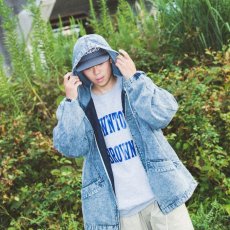 画像3: Acid Washed Hood Jacket アシッド ウォッシュ デニム フード ジャケット (3)