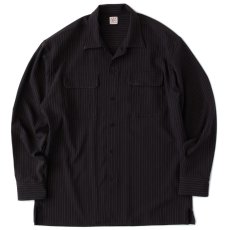 画像2: Classic Stripe L/S Shirt Black 長袖 ストライプ シャツ ドレープ (2)