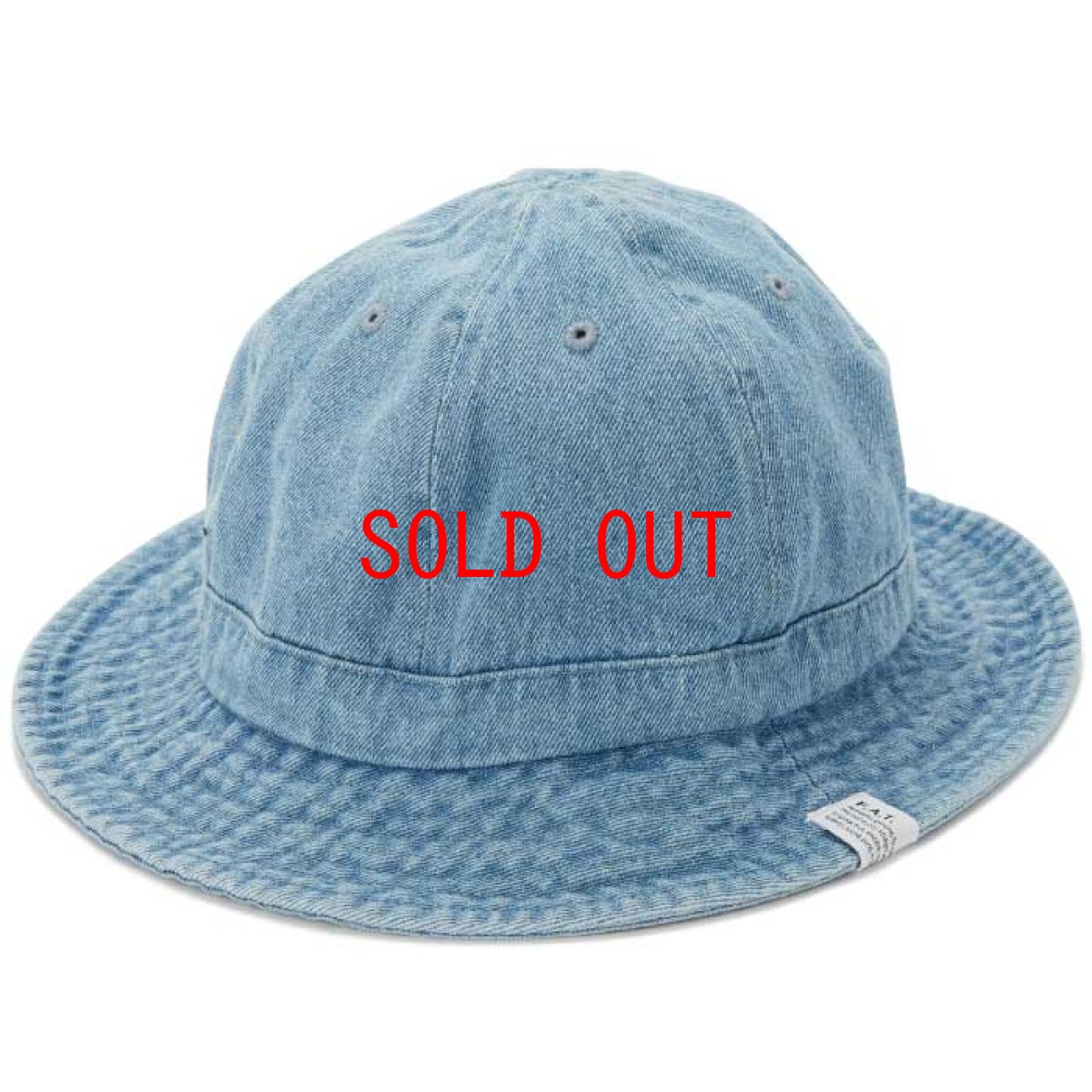 画像1: Hobo Denim Metro Hat Indigo Blue デニム VINTAGE ミリタリー ハット 6パネル ハット ブリム (1)