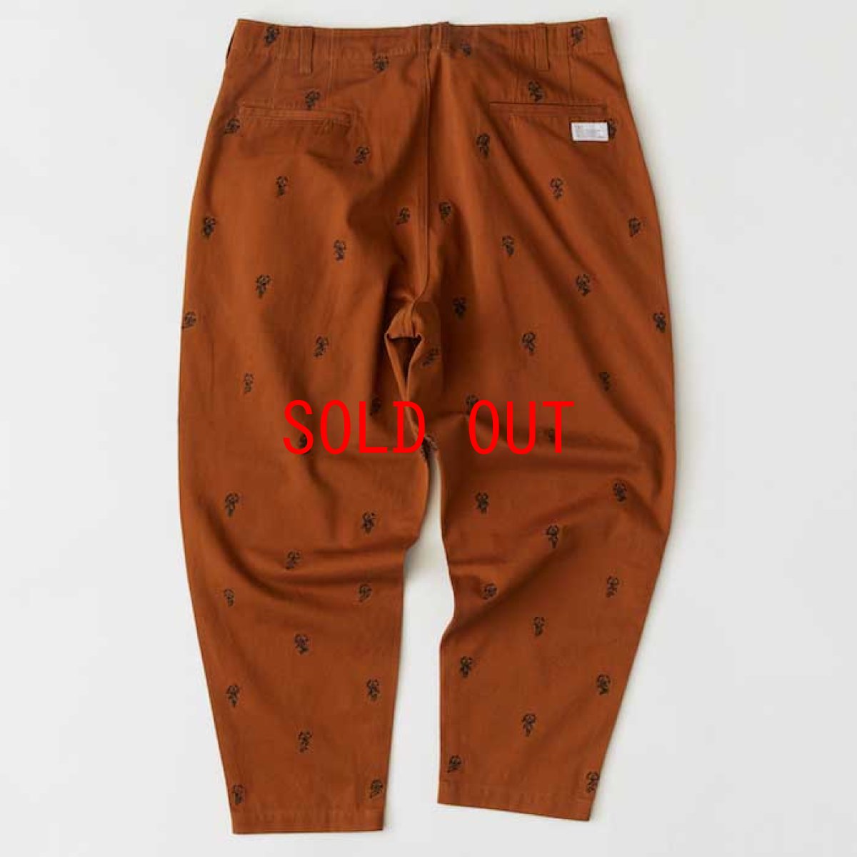 画像6: × Esow × Sb Metagram Monogram Pants オーバーサイズ モノグラム 総柄 刺繍  ツイル ツイル テーパード パンツ 9部丈 Wide ワイド (6)