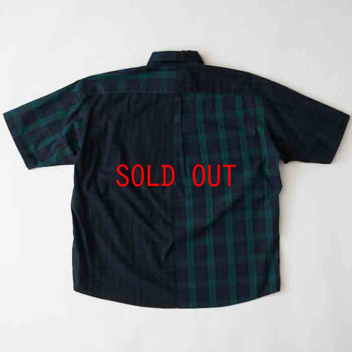 画像6: Billochek S/S Check Shirts Green Navy Black White オーバーサイズ チェック ブロード シャツ タータン チェック (6)