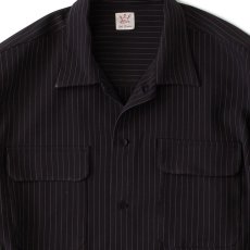 画像4: Classic Stripe L/S Shirt Black 長袖 ストライプ シャツ ドレープ (4)