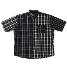 画像2: Billochek S/S Check Shirts Green Navy Black White オーバーサイズ チェック ブロード シャツ タータン チェック (2)