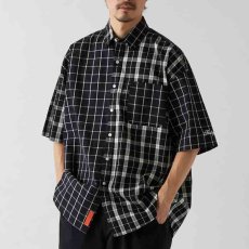 画像1: Billochek S/S Check Shirts Green Navy Black White オーバーサイズ チェック ブロード シャツ タータン チェック (1)