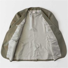 画像4: Classic Collarless Jacket Khaki カラーレス テーラード ジャケット (4)