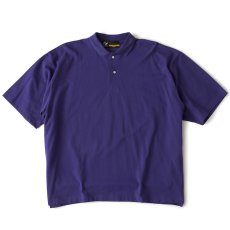 画像2: Bigpo S/S Polo Shirt Navy Beige Purple 半袖 オーバーサイズ ポロ シャツ (2)