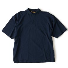 画像2: Bigpo S/S Polo Shirt Navy Beige Purple 半袖 オーバーサイズ ポロ シャツ (2)