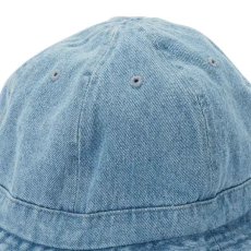 画像3: Hobo Denim Metro Hat Indigo Blue デニム VINTAGE ミリタリー ハット 6パネル ハット ブリム (3)