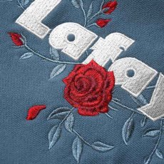 画像6: Rose Logo US Cotton Hooded Sweatshirt ローズ ロゴ プルオーバー スウェット パーカー Slate Blue スレート ブルー by Lafayette ラファイエット  (6)