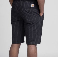 画像1: Johnson Shorts Pinstripe Navy ピンストライプ ハーフパンツ ショーツ (1)