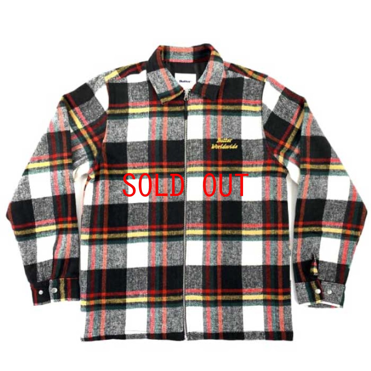 画像2: World Music Overshirt ワールド ミュージック オーバー シャツ ジャケット White Black Red ホワイト ブラック レッド  (2)