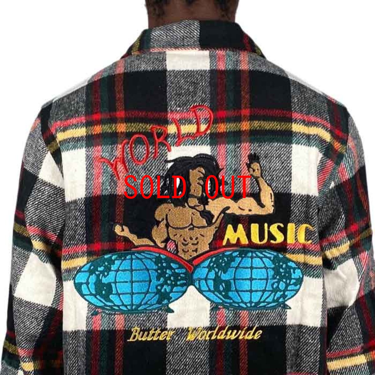 画像7: World Music Overshirt ワールド ミュージック オーバー シャツ ジャケット White Black Red ホワイト ブラック レッド  (7)