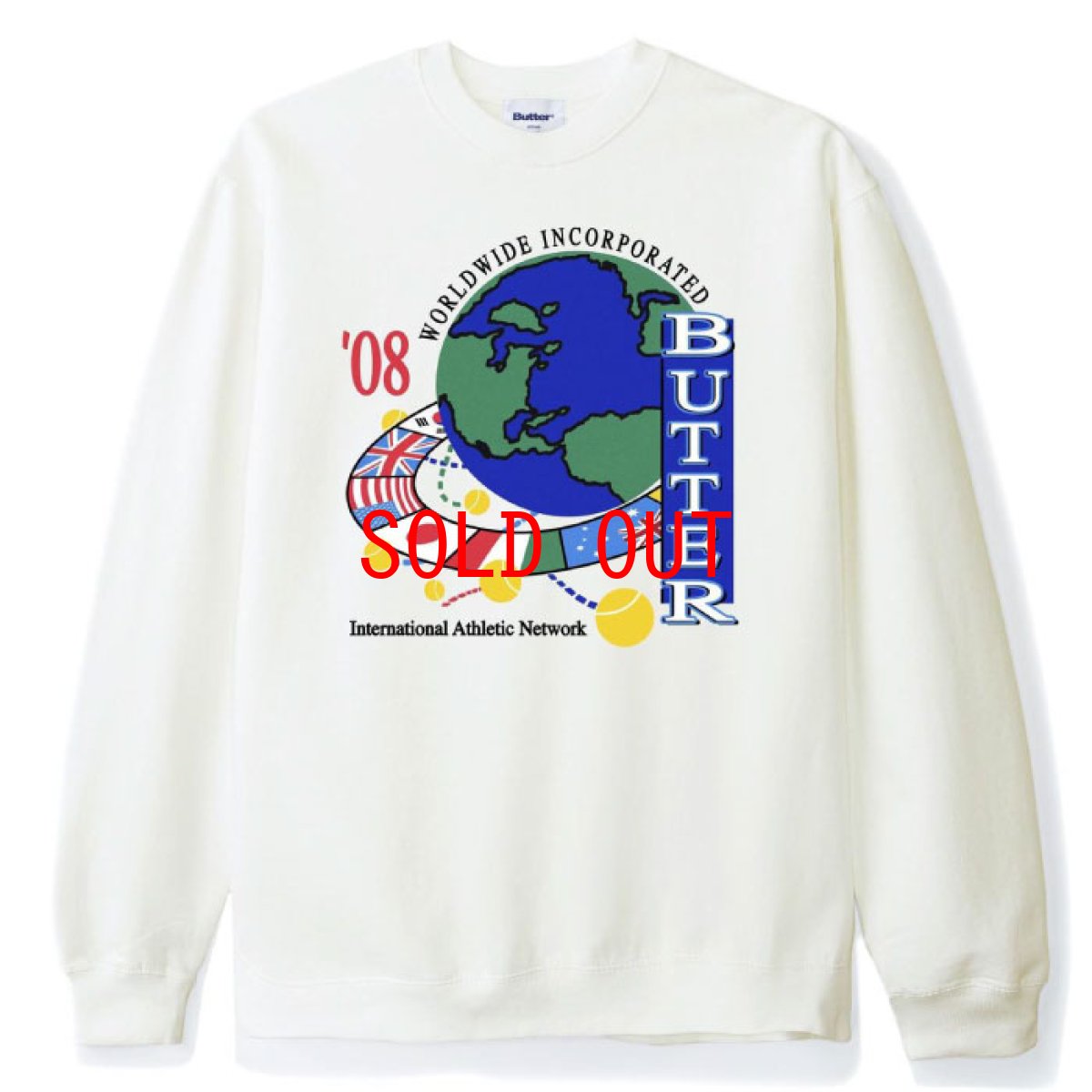 画像1: Atthletic Network Crewneck Sweat アスレチック ネットワーク クルーネック スウェット シャツ White (1)