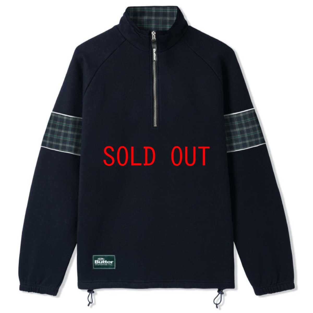 画像1: Parks 1/4 Zip Pullover パークス ハーフジップ プルオーバー ロゴ スウェット Dark Navy ネイビー  (1)