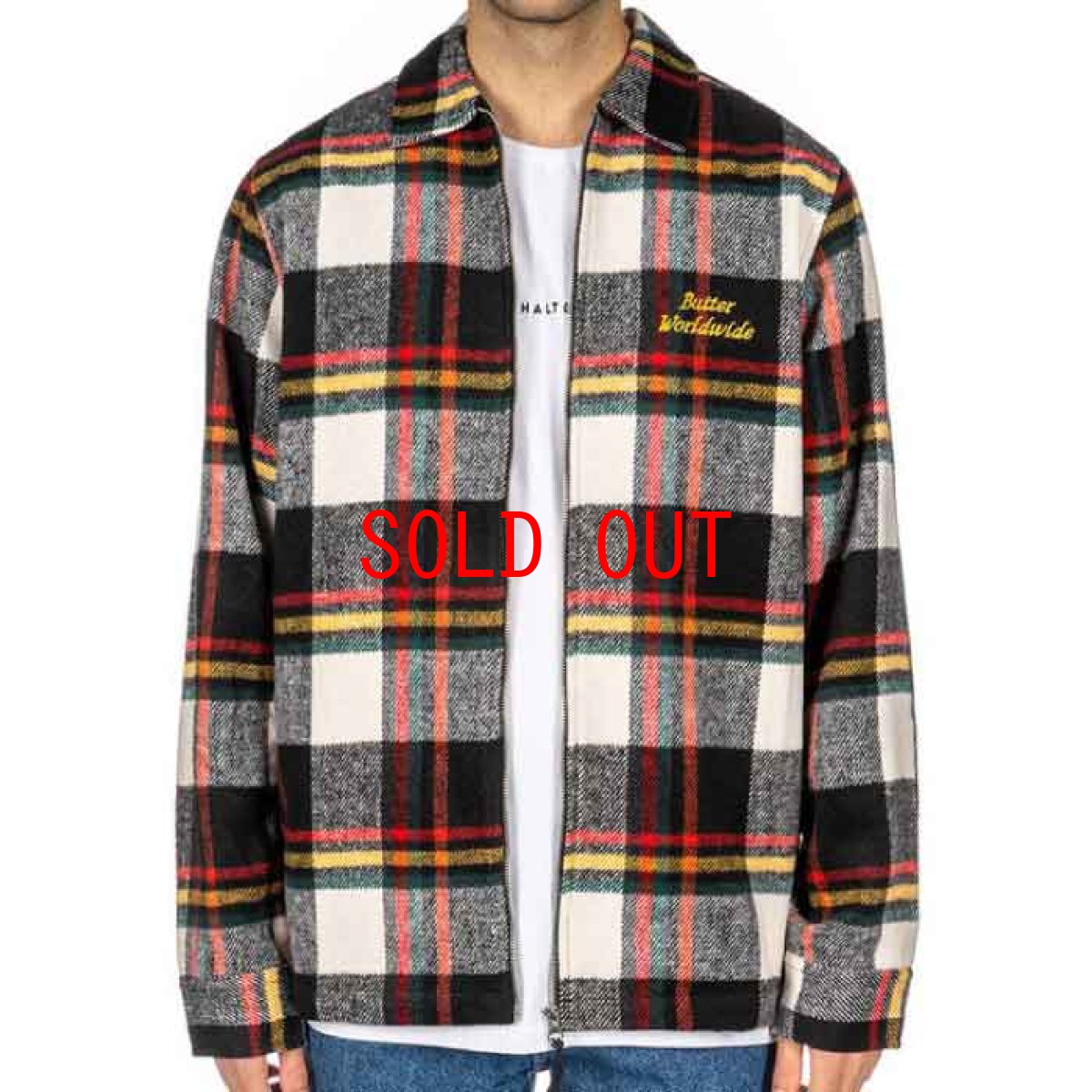 画像5: World Music Overshirt ワールド ミュージック オーバー シャツ ジャケット White Black Red ホワイト ブラック レッド  (5)