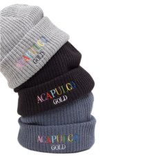 画像8: Multi Cable Beanie マルチ カラー ロゴ ビーニー ライト ウェイト ニット キャップ 帽子 (8)