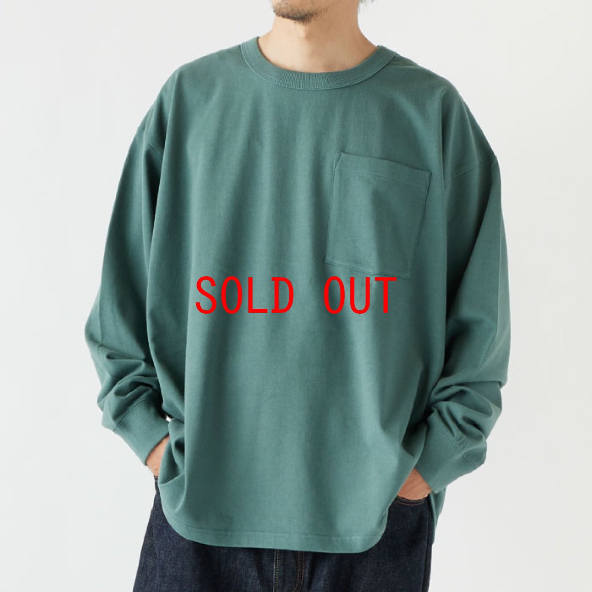 画像1: × DISCUS Teescus L/S Pocket Tee ロング スリーブ ポケット 長袖 Tシャツ US COTTON 8.0oz ヘビー オンス (1)