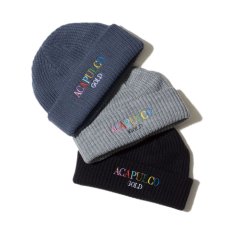 画像8: Multi Cable Beanie マルチ カラー ロゴ ビーニー ライト ウェイト ニット キャップ 帽子 (8)