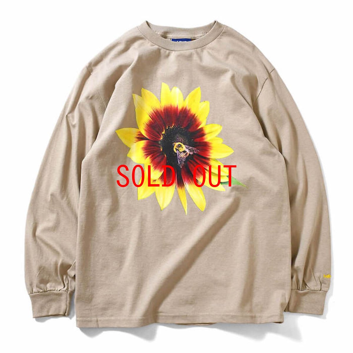 画像1: × dee Flower L/S Tee ディー フラワー 長袖 フォト Tシャツ Beige ベージュ by Lafayette ラファイエット  (1)