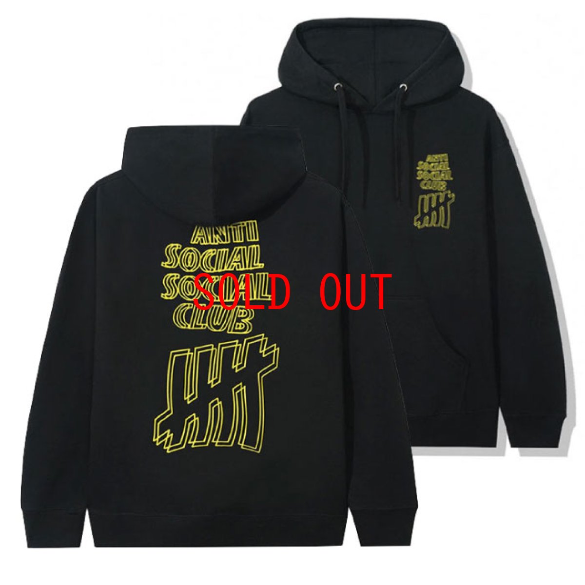 画像1: × Undefeated Logo Sweat Hoodie アンディフィーテッド スウェット フーディー パーカー Black assc (1)