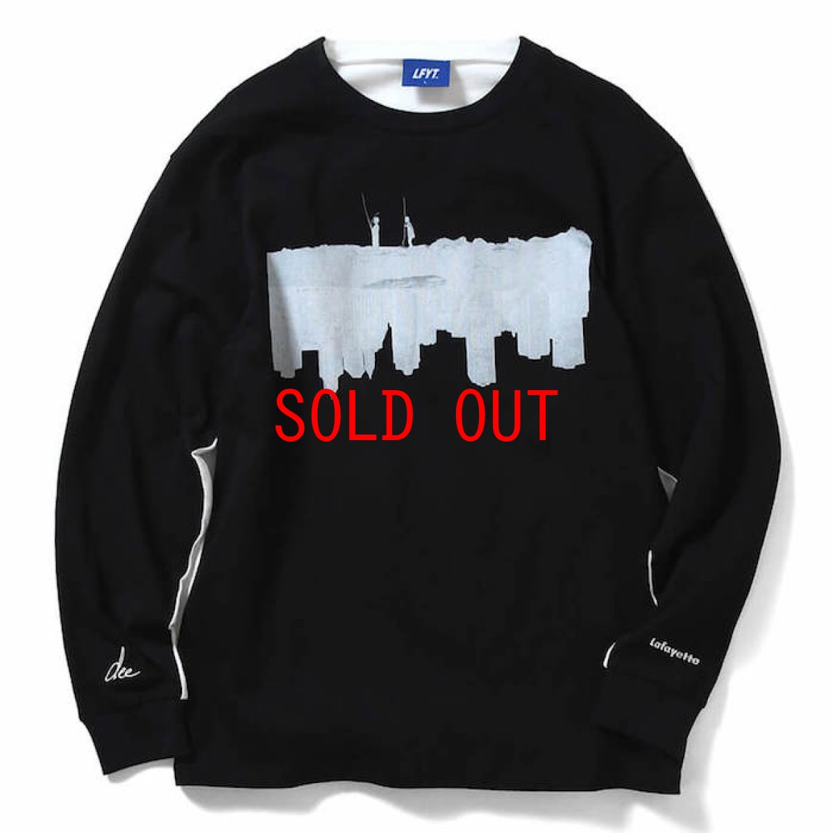 画像3: × dee Photo 2Tone L/S Tee ディー 長袖 フォト Tシャツ White Black ホワイト ブラック by Lafayette ラファイエット  (3)