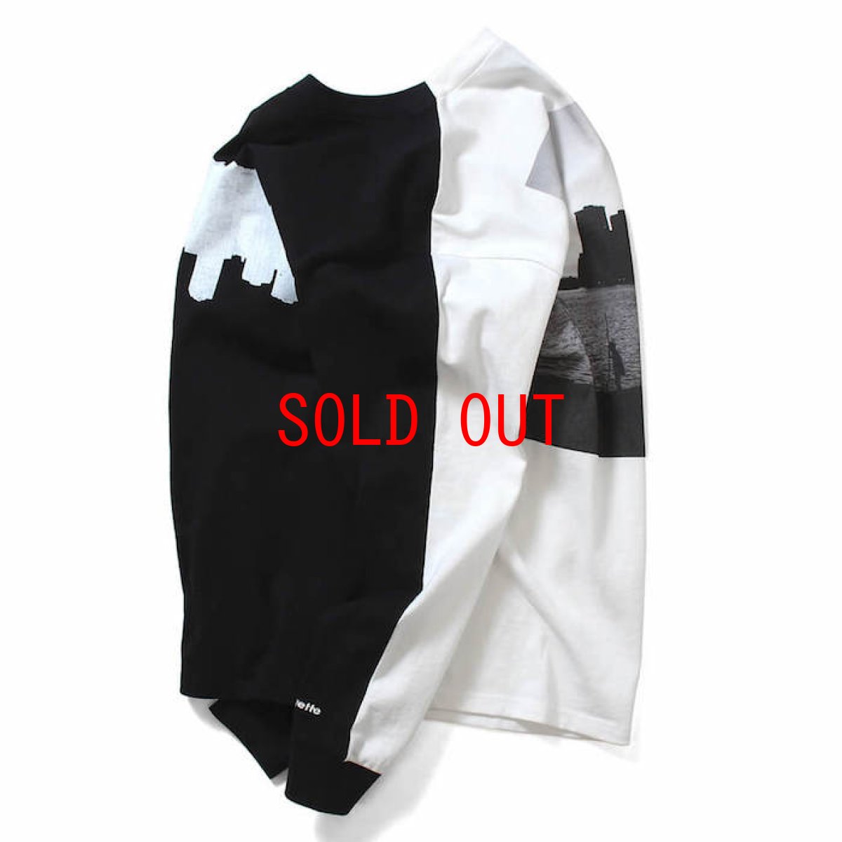 画像8: × dee Photo 2Tone L/S Tee ディー 長袖 フォト Tシャツ White Black ホワイト ブラック by Lafayette ラファイエット  (8)